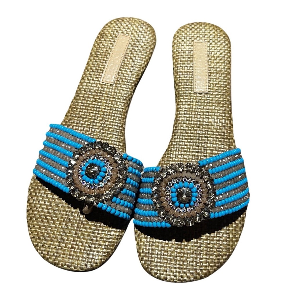 Ash Amaira Beautifully Embellished Mule Slides, Women's Size 6